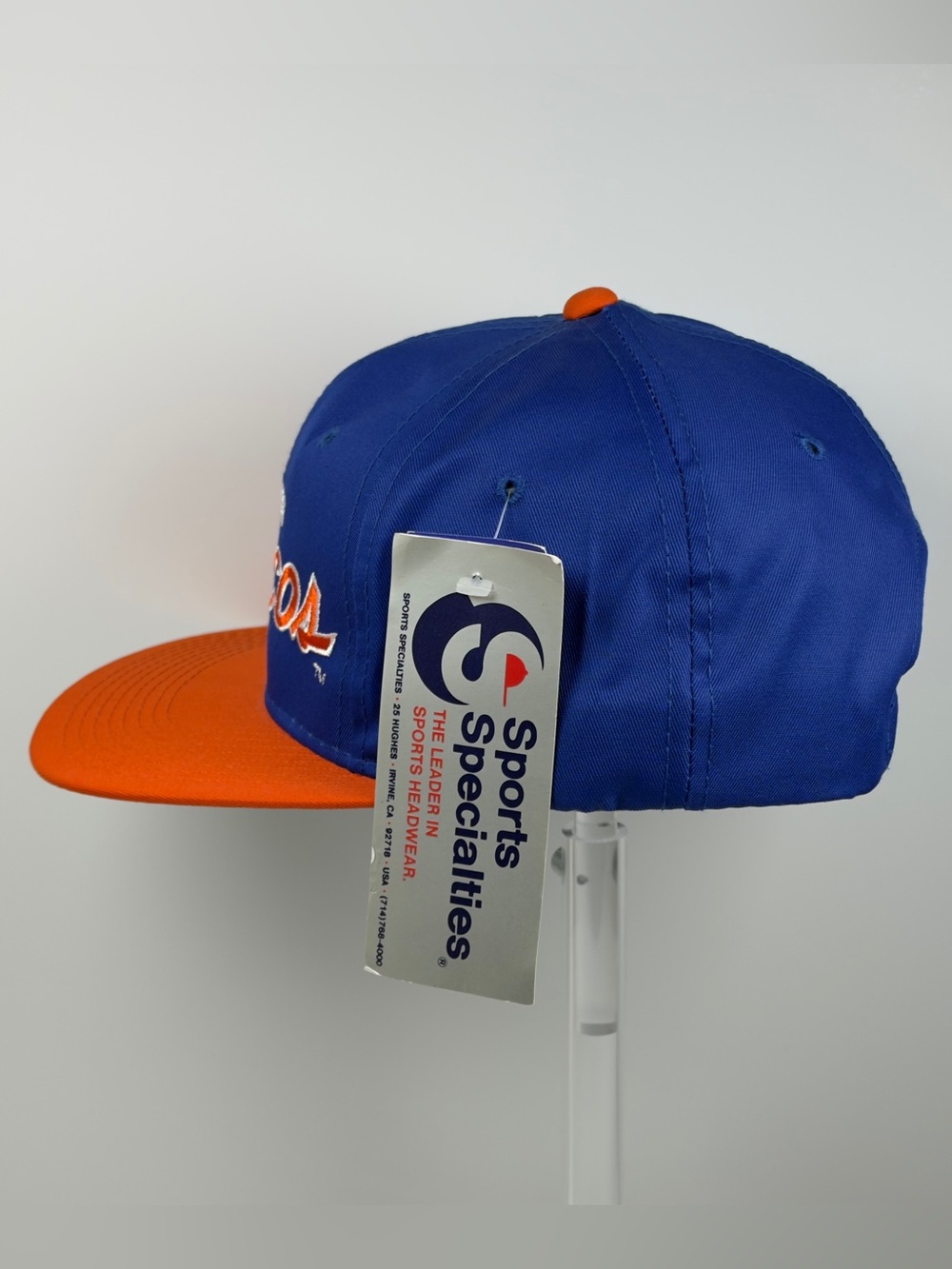 Vtg Denver Broncos Sports Specialties Snapback Hat 90s The Twill Script NWT Blue - Picture 3 of 12